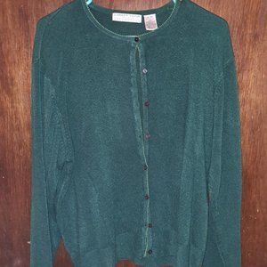 womens green cardigan